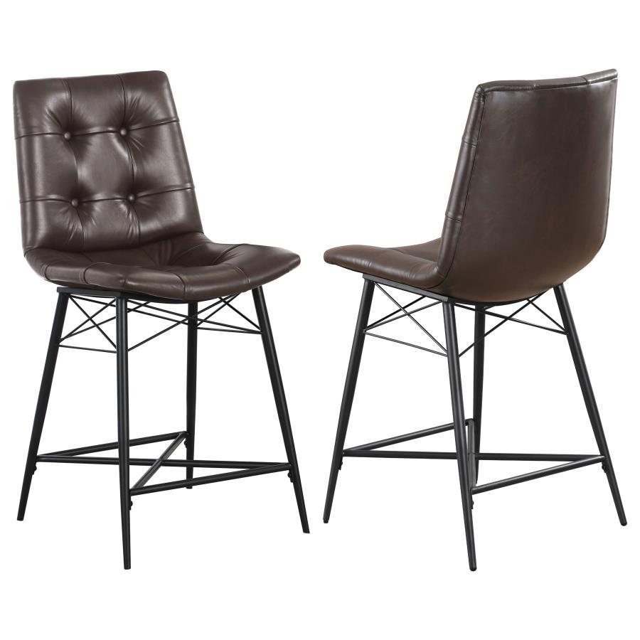 Coaster Fine Furniture Aiken - Upholstered Tufted Counter Chair (Set of 2) | Meri Furniture