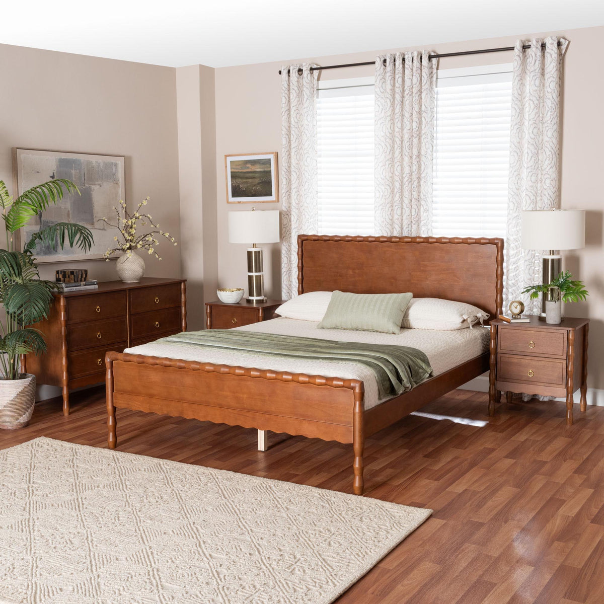 Seamus 4-Piece Bedroom Set with 2 Nightstands, Queen