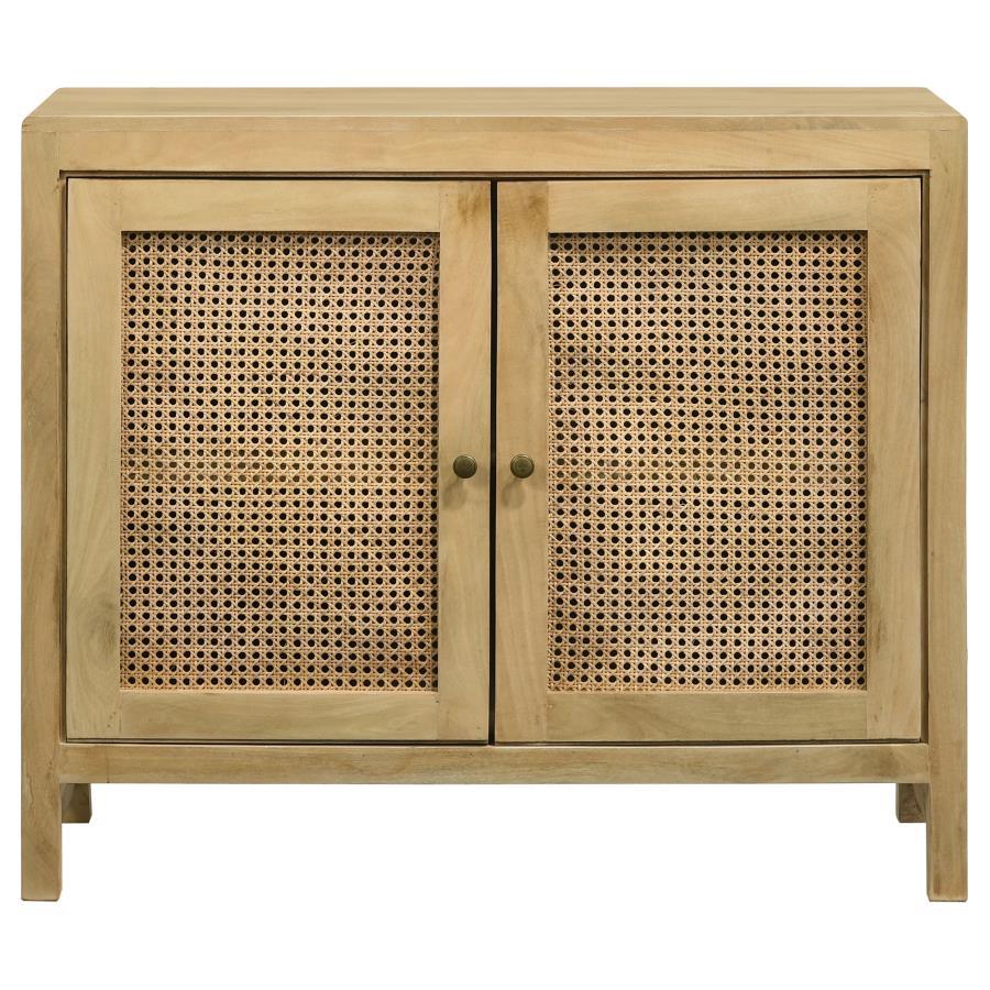 Coaster Fine Furniture Zamora - Wood Accent Cabinet With Woven Cane | Meri Furniture
