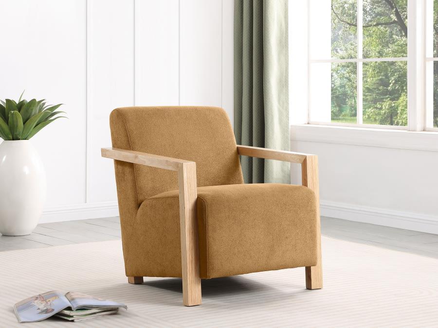 Coaster Fine Furniture Diego - Upholstered Accent Arm Chair With Wood Arms | Meri Furniture