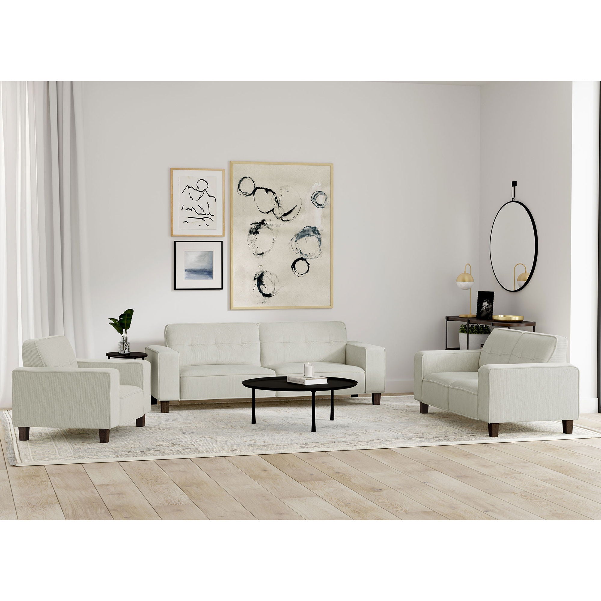 Evoke - Upholstered Tufted Sofa - Greige