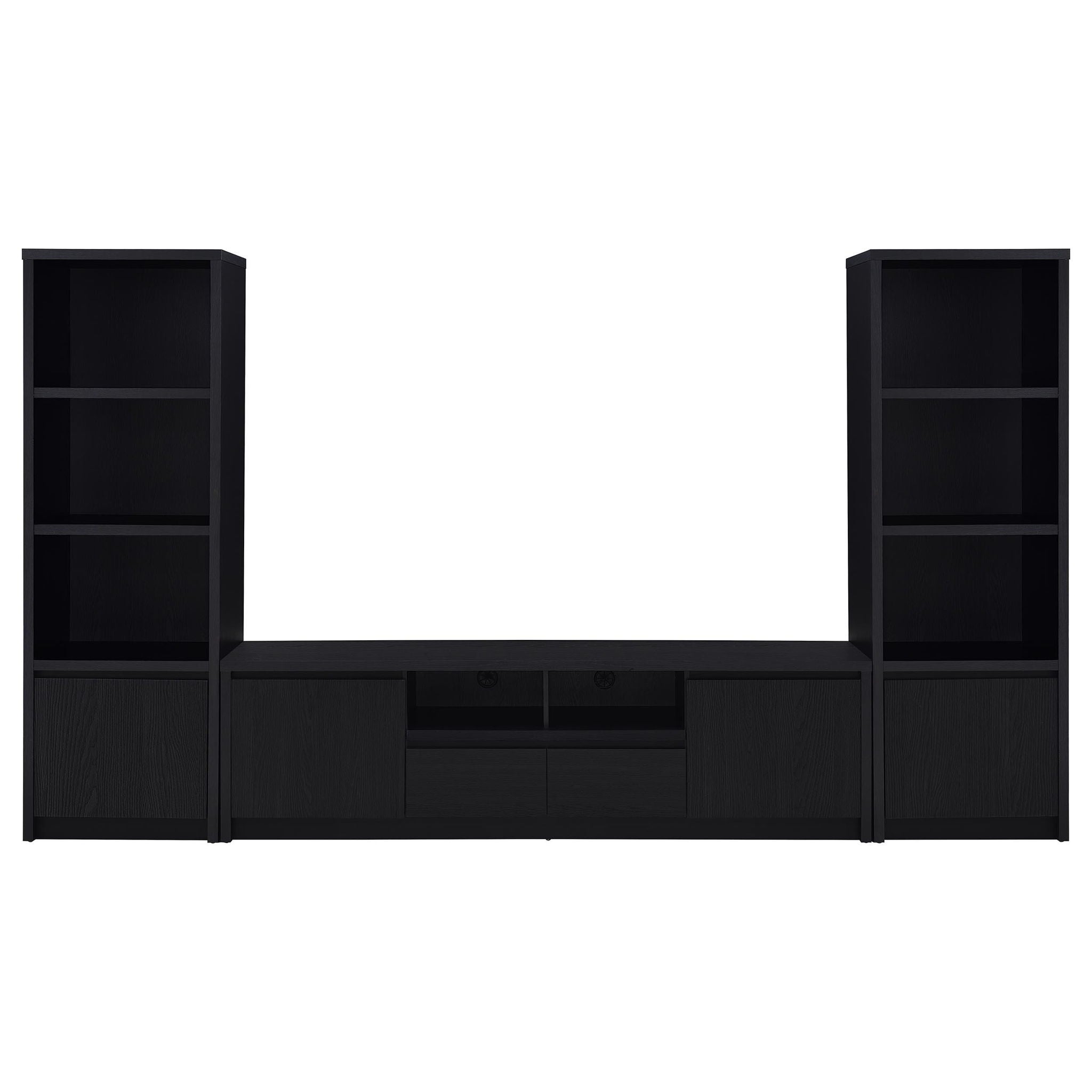 Winfield 3-shelf Media Tower Entertainment Pier Black