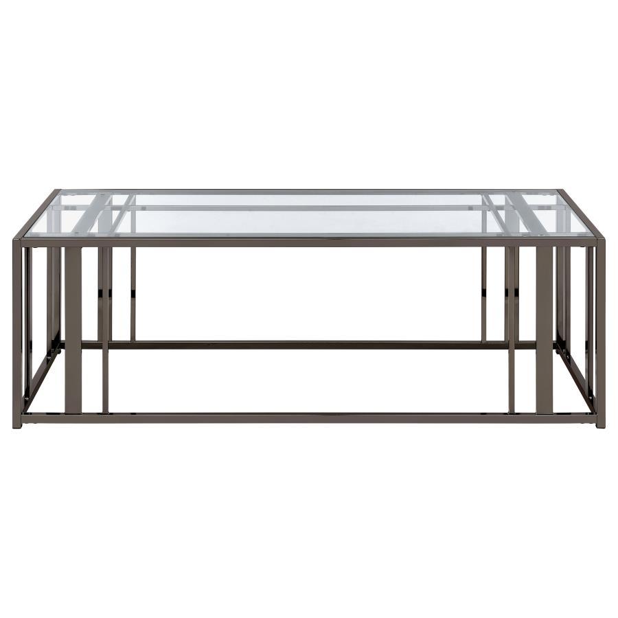 Coaster Fine Furniture Adri - Rectangular Glass Top Coffee Table | Meri Furniture