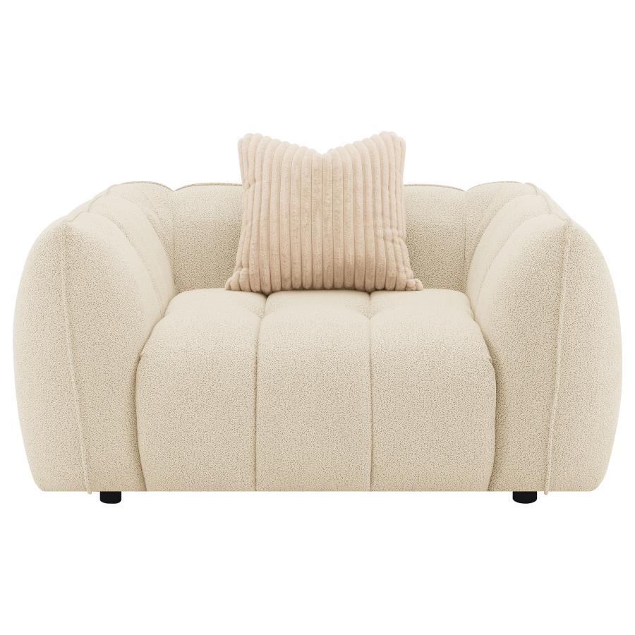 Coaster Fine Furniture Winchester - Boucle Upholstered Chair And a Half - Sand Pebble | Meri Furniture