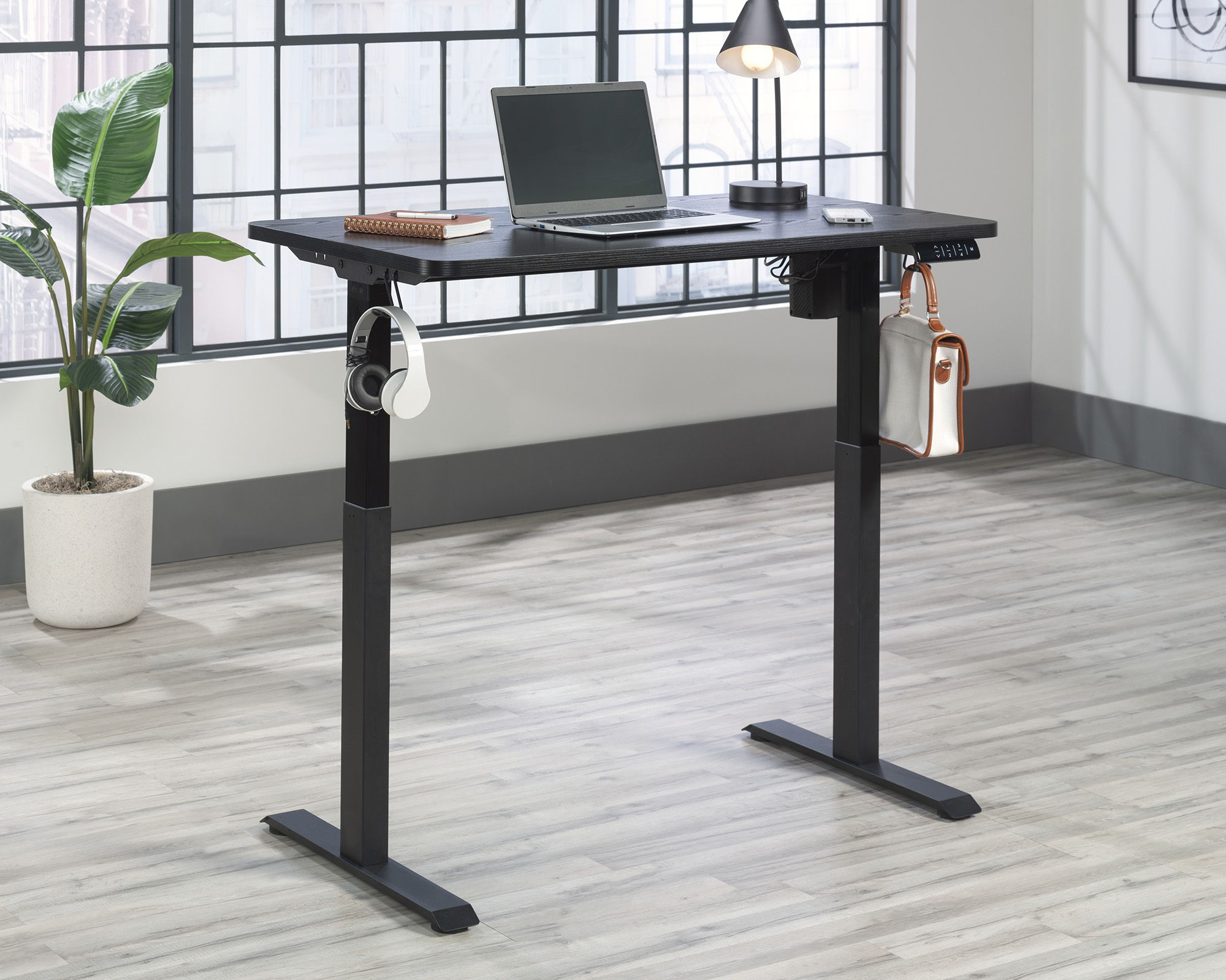 48" x 27" Electric Standing Desk in Black