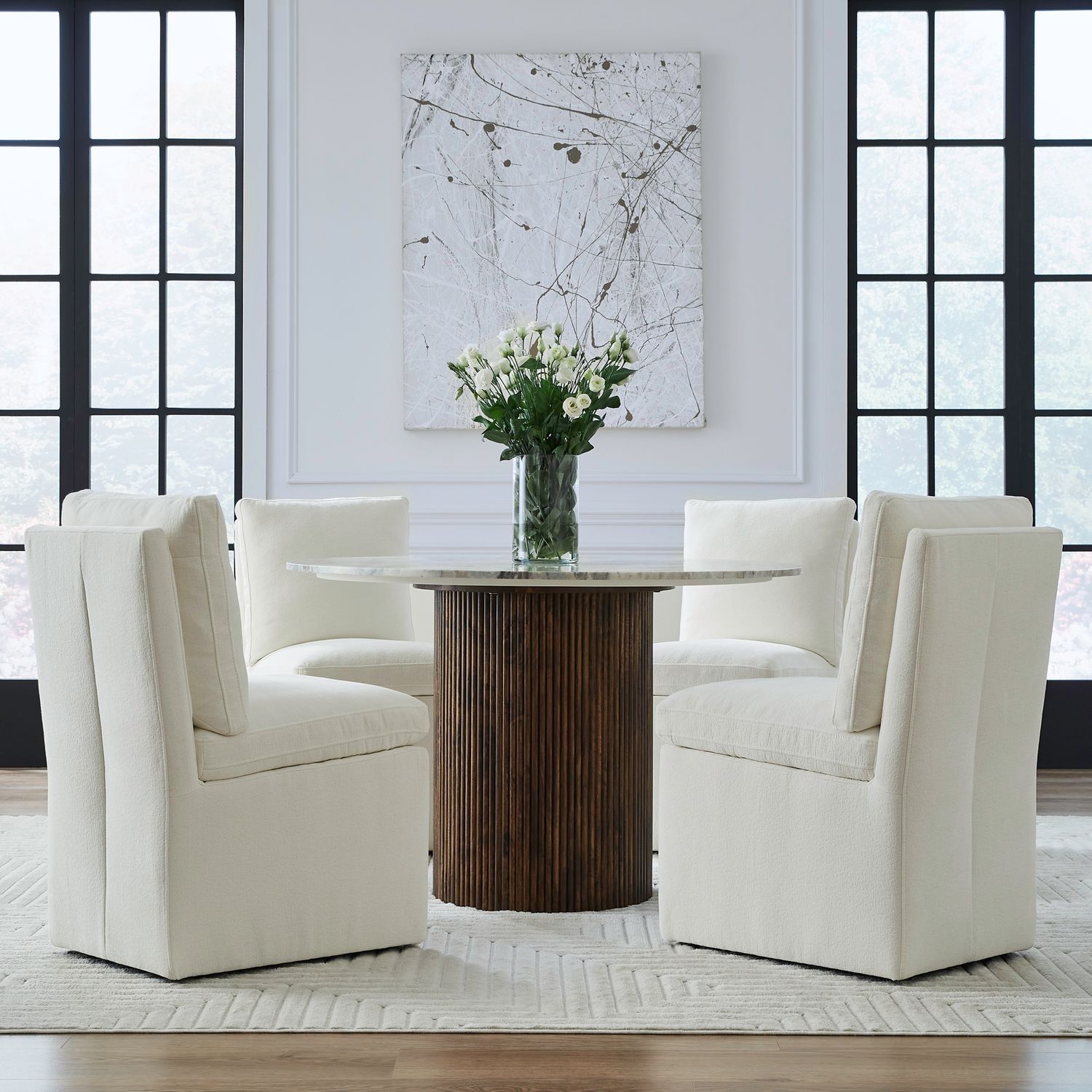 Accent Dining - Accent Dining Chair With Casters