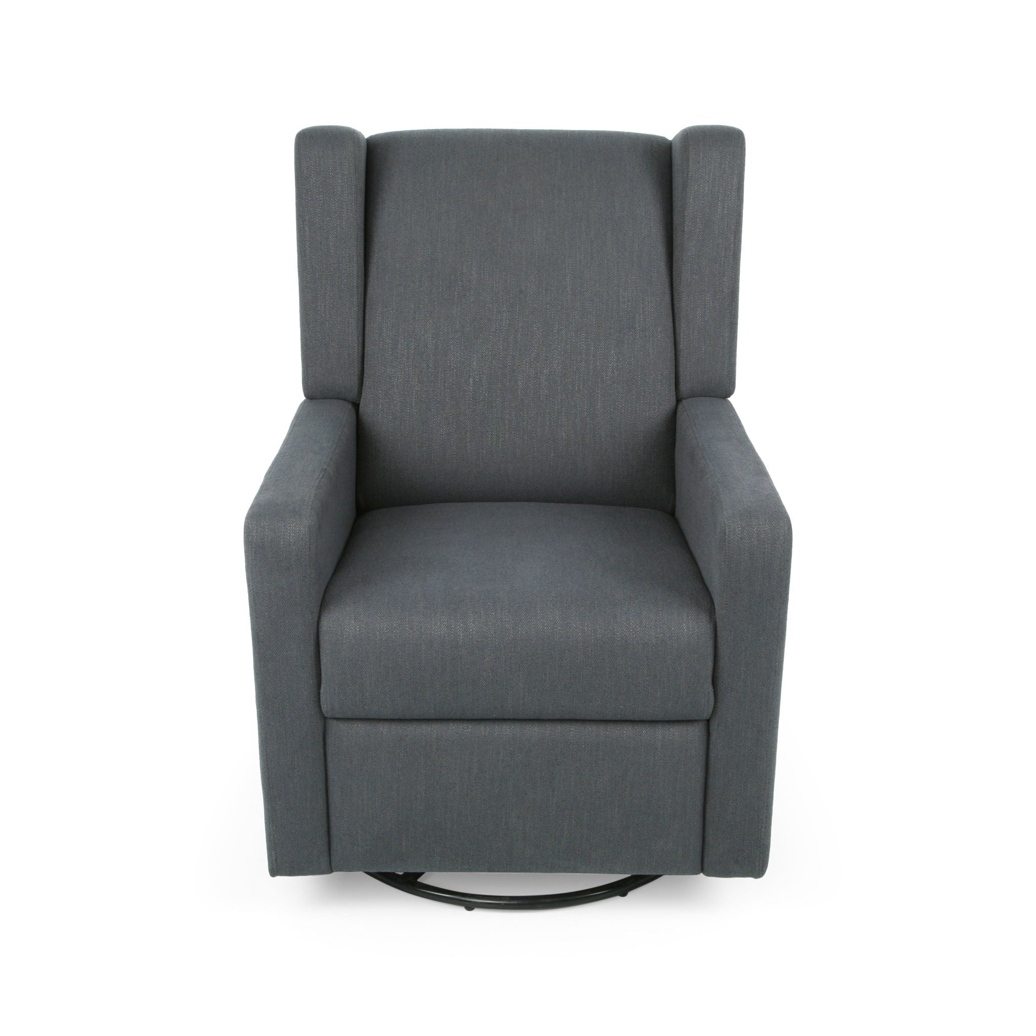 Landau Contemporary Fabric Upholstered Swivel Recliner