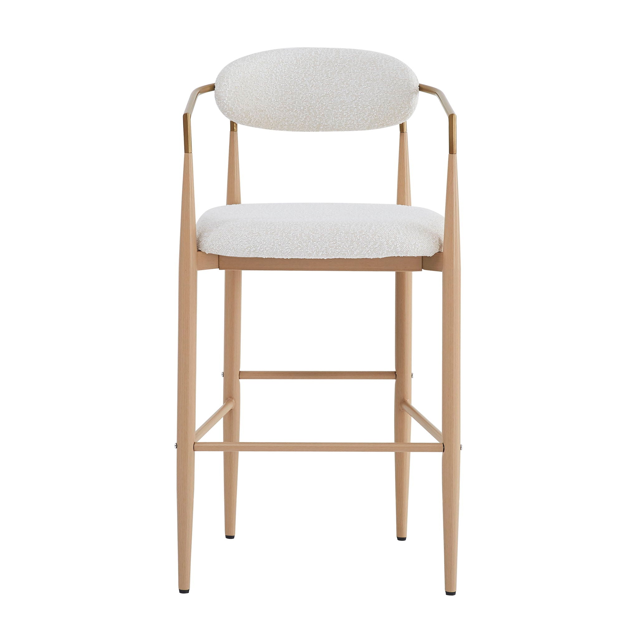 Upholstered Barstools With Back For Kitchen (Set of 2)