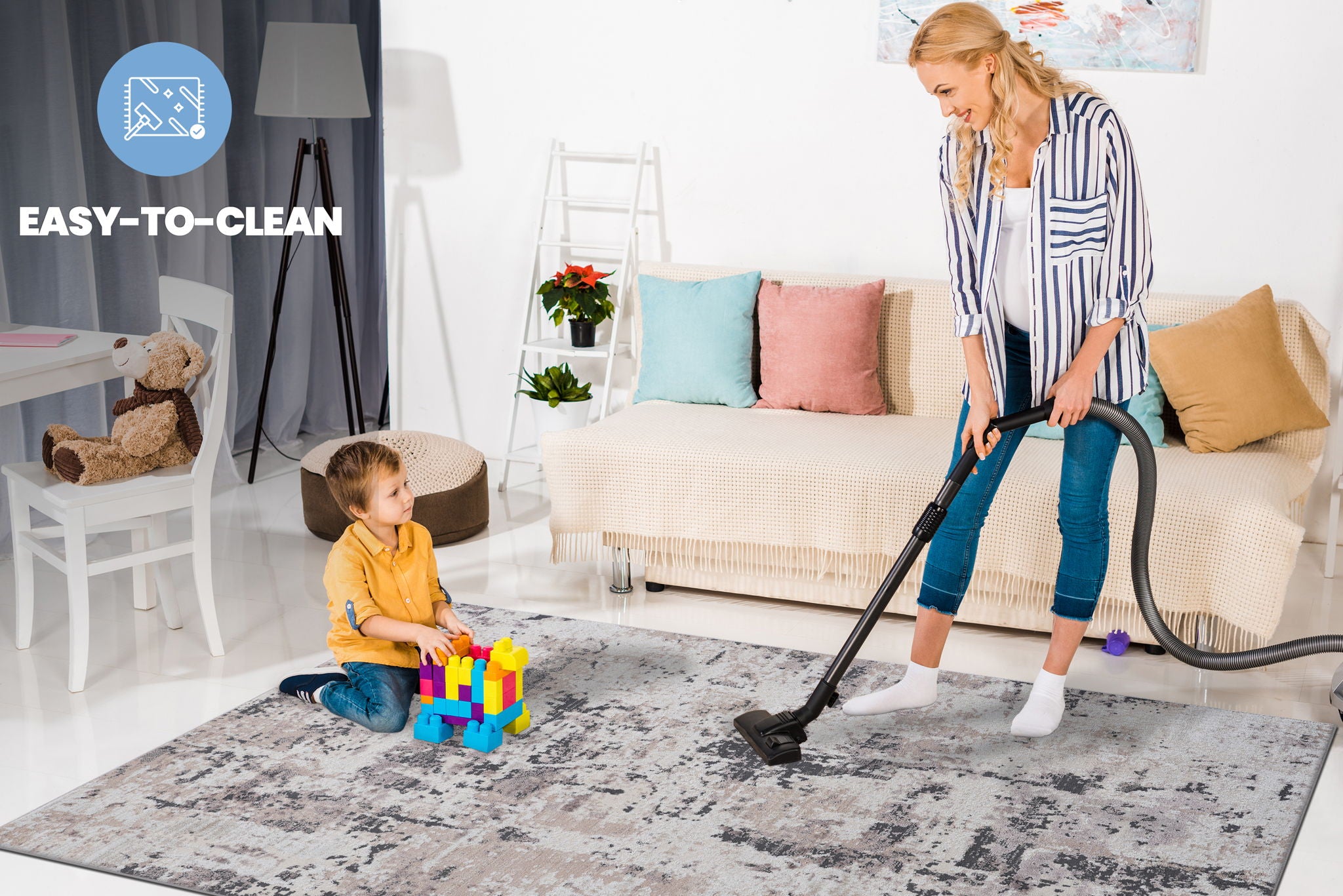 Payas - 6' X 9' Abstract Area Rug - Cream / Brown