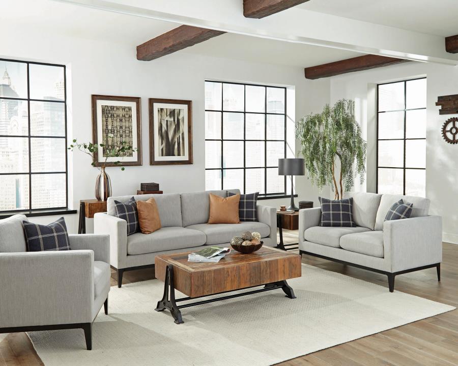 Coaster Fine Furniture Apperson - Upholstered Track Arm Sofa Set | Meri Furniture
