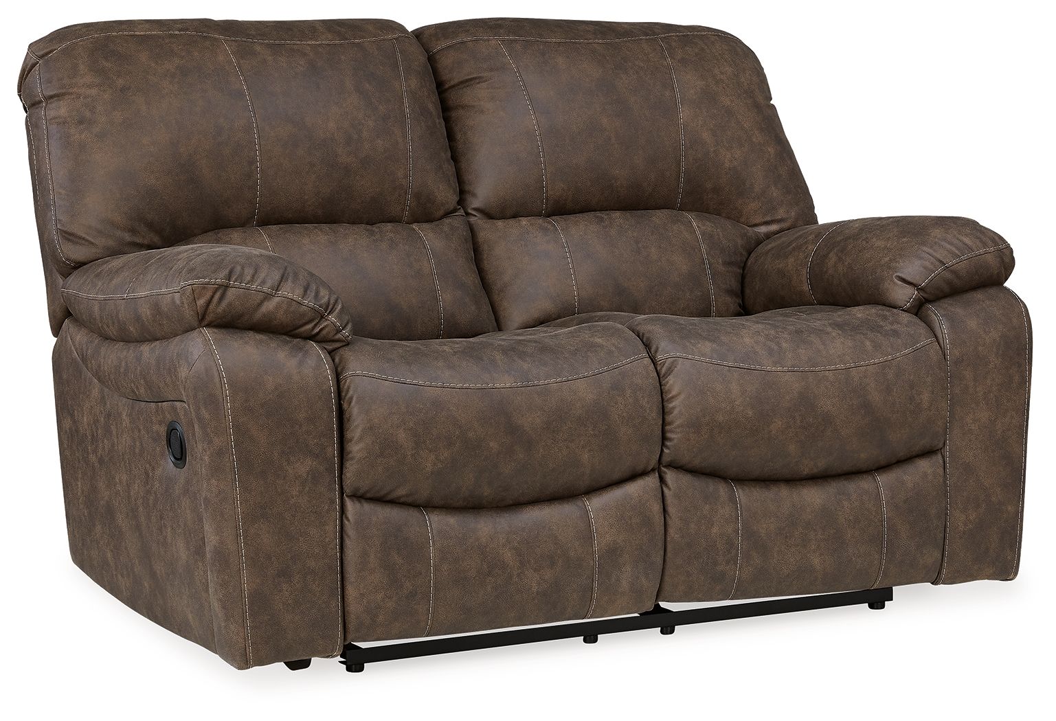 Signature Design by Ashley® Kilmartin - Chocolate - Reclining Loveseat | Meri Furniture