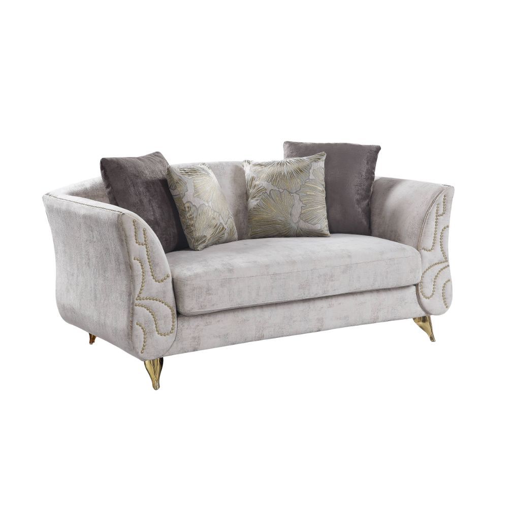 ACME Wilder - Loveseat - Beige Fabric | Meri Furniture