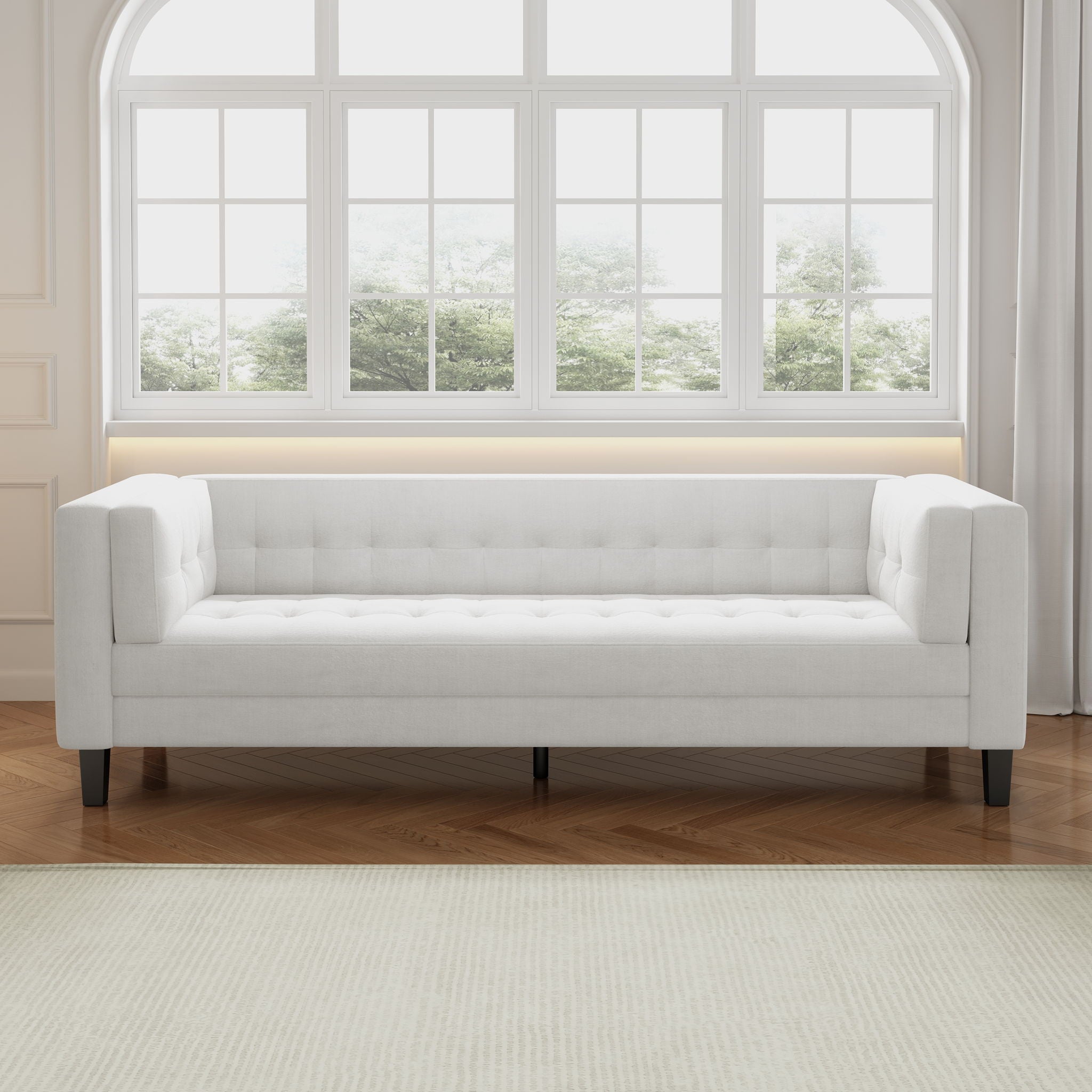 3 Seater Upholstered Tufted Sofa