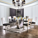 Nova - Dining Table - Silver / Black