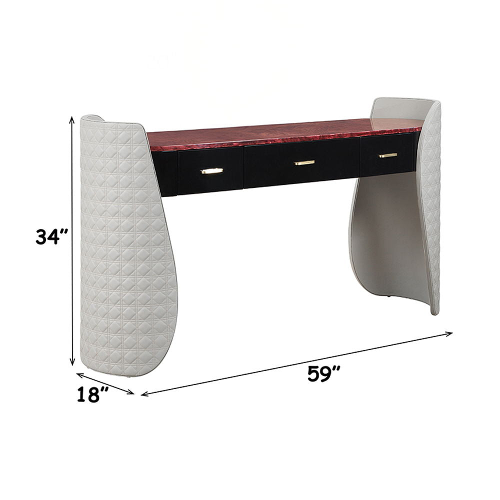 Jamonica - Vanity Desk - Gray & Dark Brown