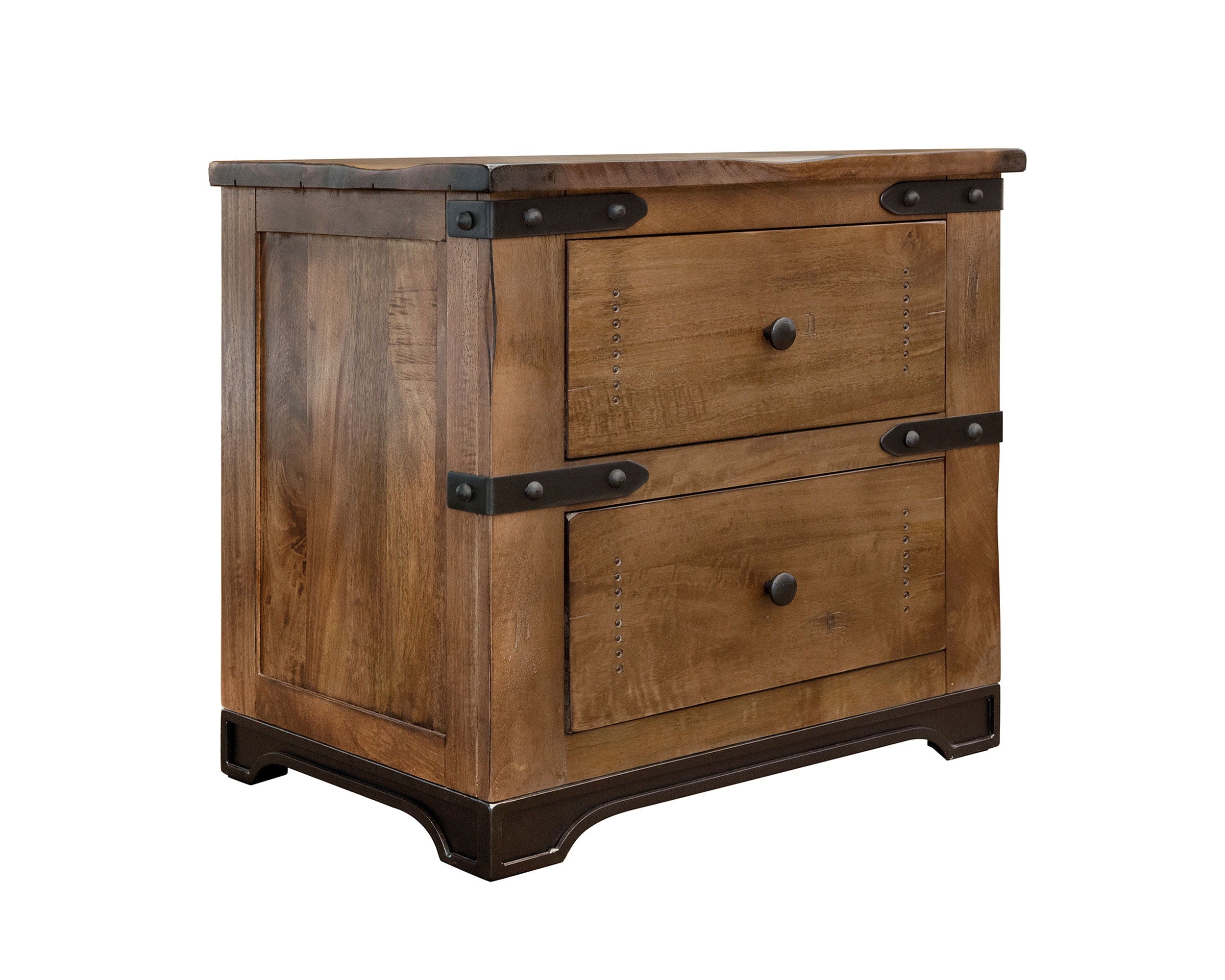 International Furniture Direct Parota - Nightstand - Cinnamon Brown | Meri Furniture