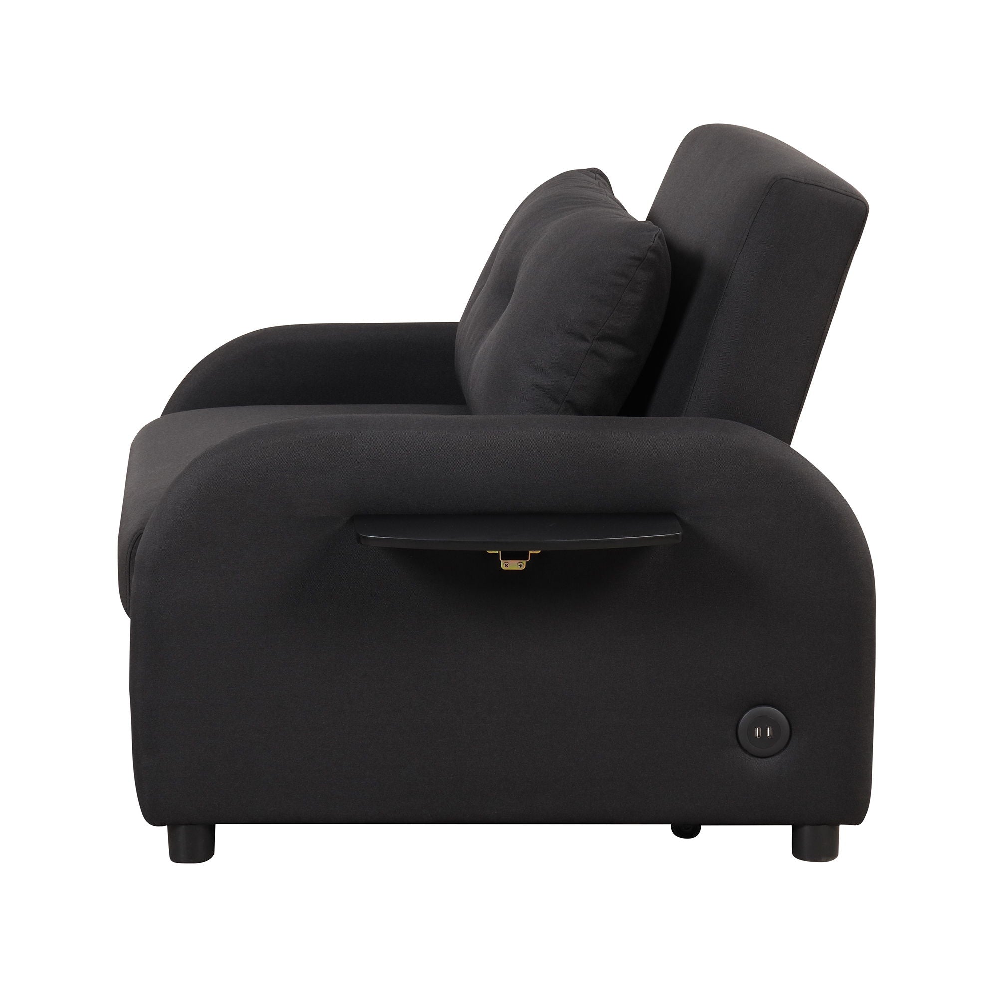 Versatile Pull Out Sofa Sleeper 3 In 1 With Wing Table & USB Charge, Compact Design