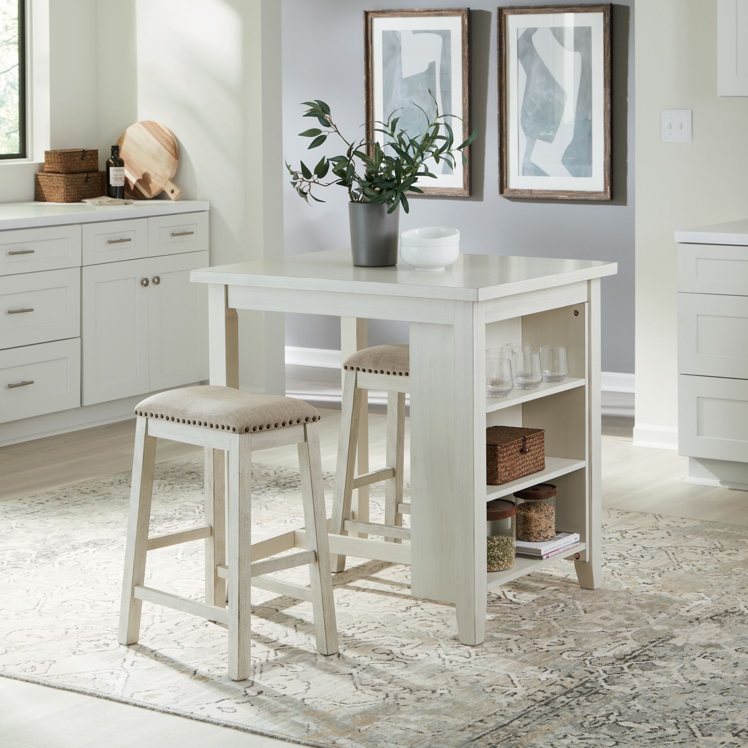 Liberty Furniture Brook Creek - 3 Piece Counter Set | Meri Furniture