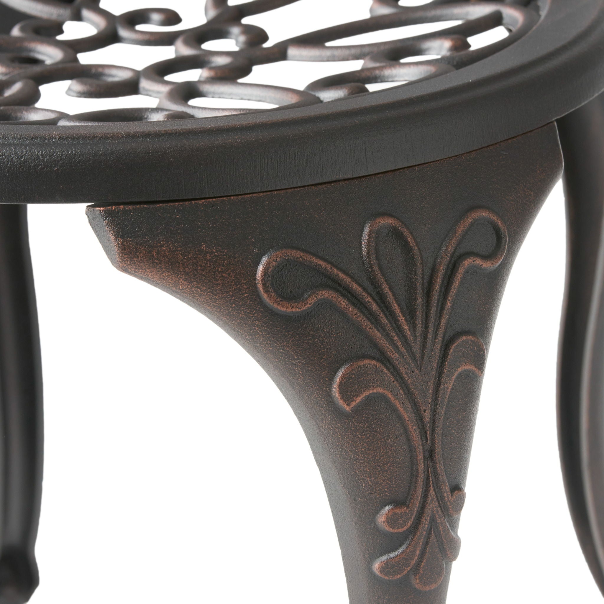 Charleston 3 Pieces Cast Bistro Set - Copper