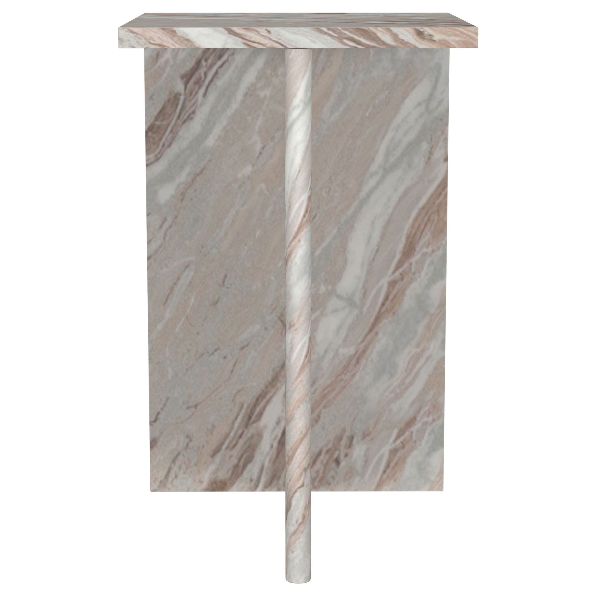 Coaster Fine Furniture Bowdoin - Genuine Marble Accent Side Table - Gray | Meri Furniture