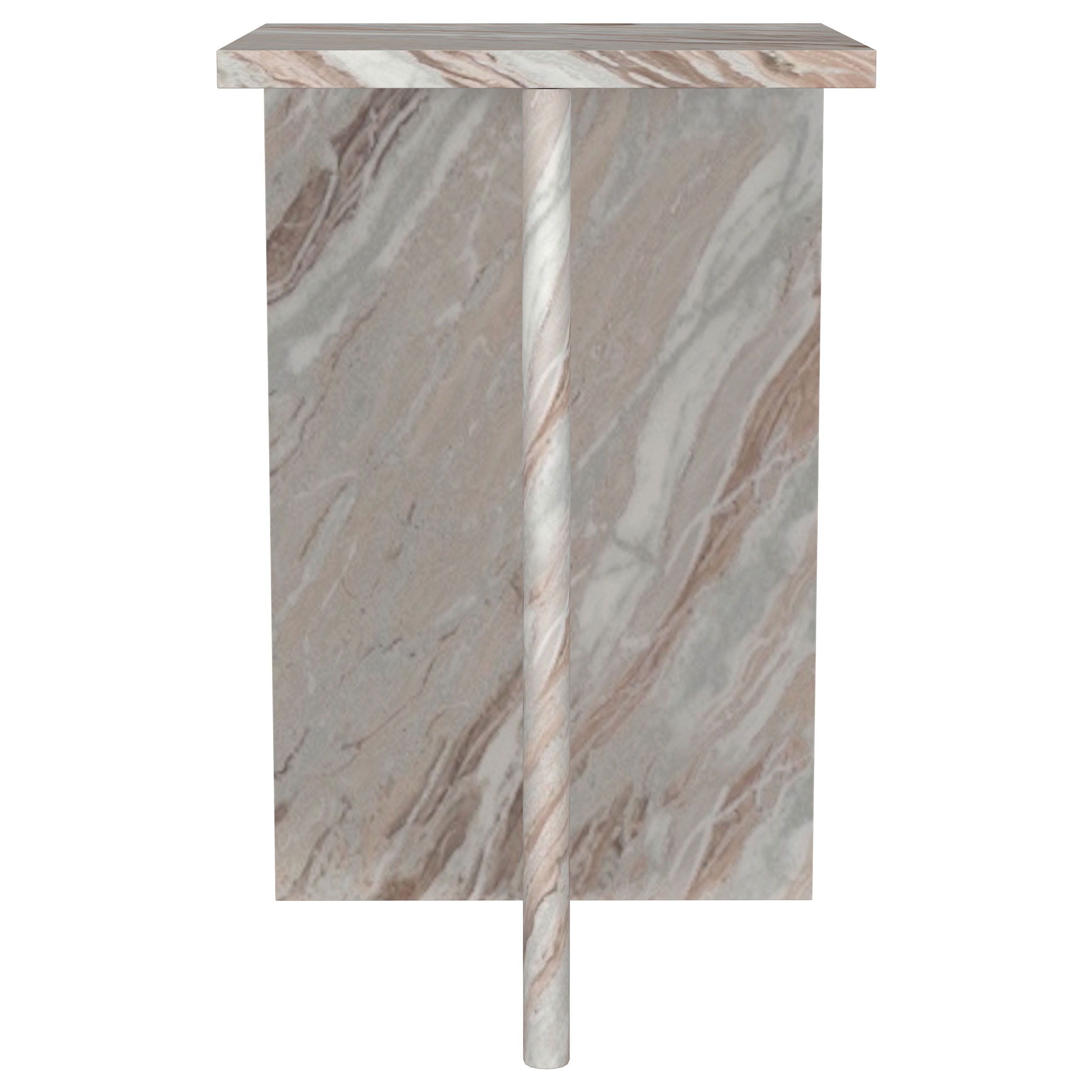 Coaster Fine Furniture Bowdoin - Genuine Marble Accent Side Table - Gray | Meri Furniture