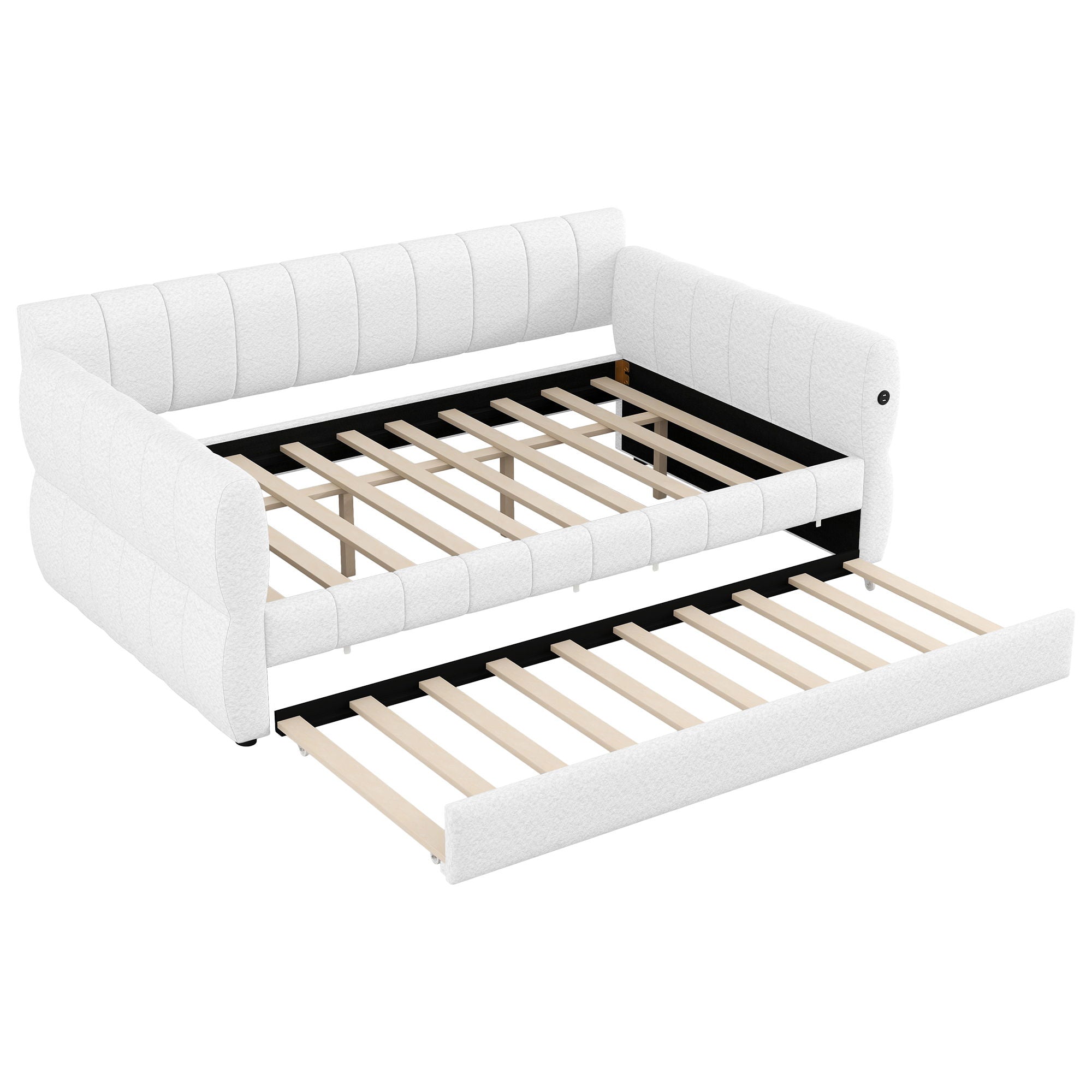 Upholstered Platform Bed With USB Charging