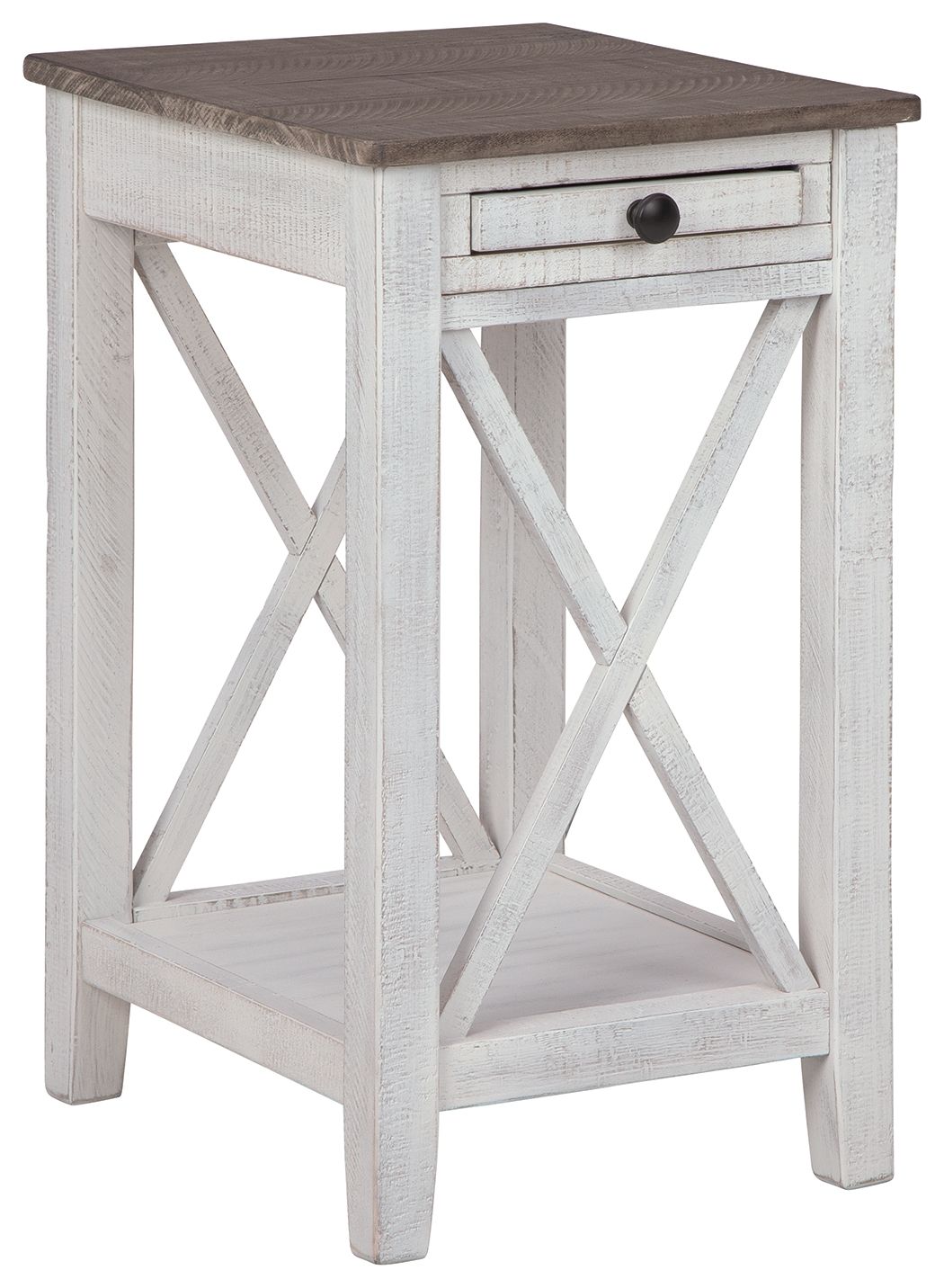 Ashley Furniture Adalane - White / Gray - Accent Table | Meri Furniture