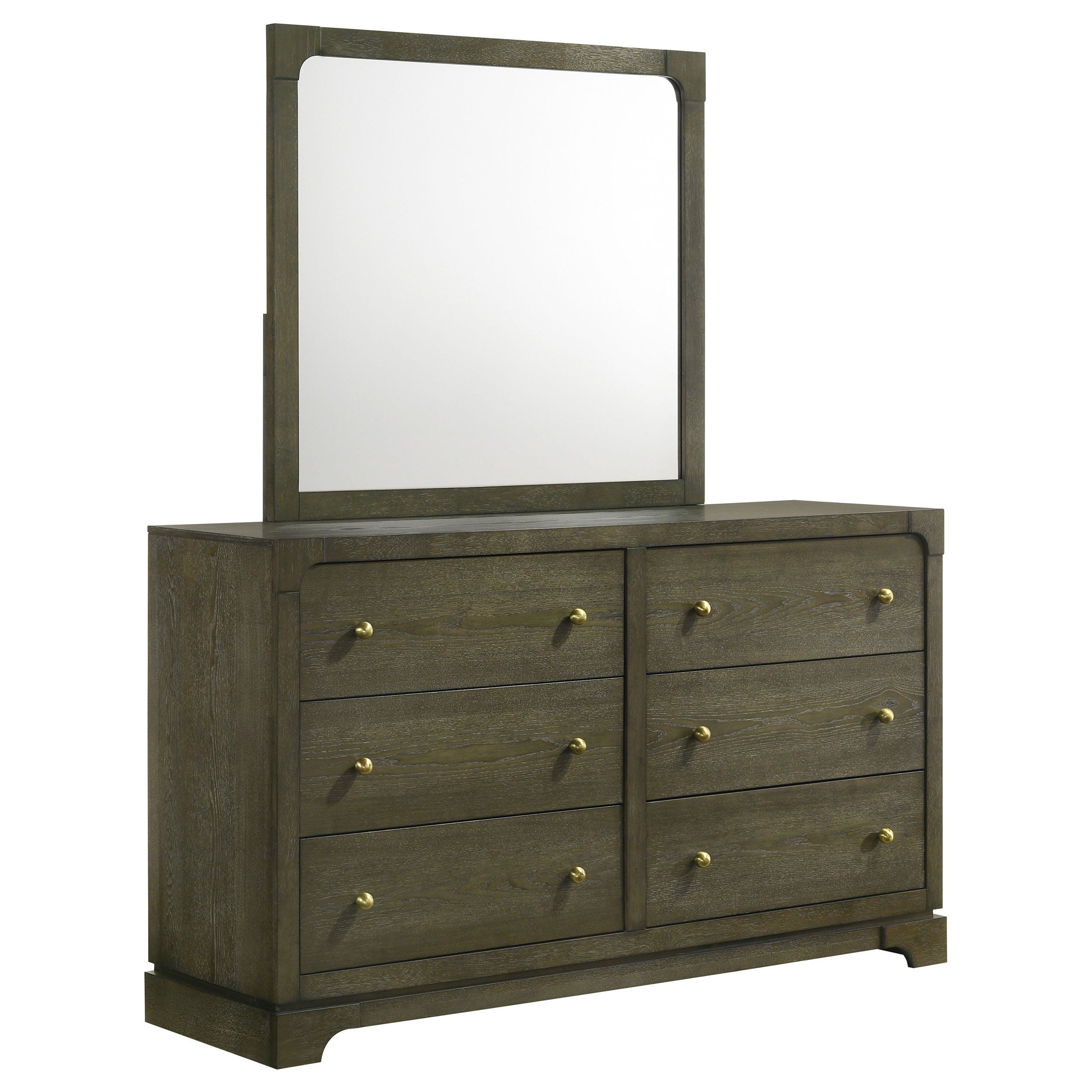Coaster Fine Furniture Gran Park - 6-Drawer Dresser And Mirror - Dark Cocoa | Meri Furniture