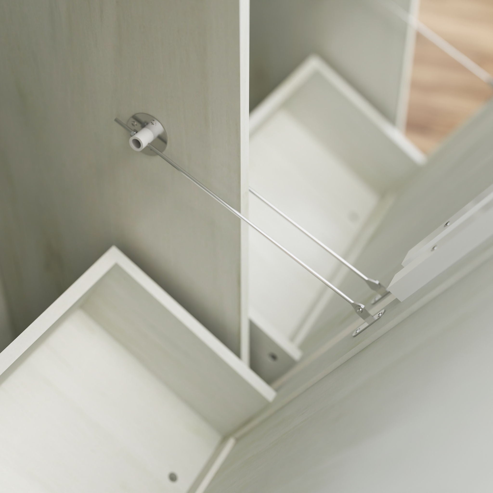 Double Tilt Out Trash Cabinet With Hideaway Drawer And Barn Door Style