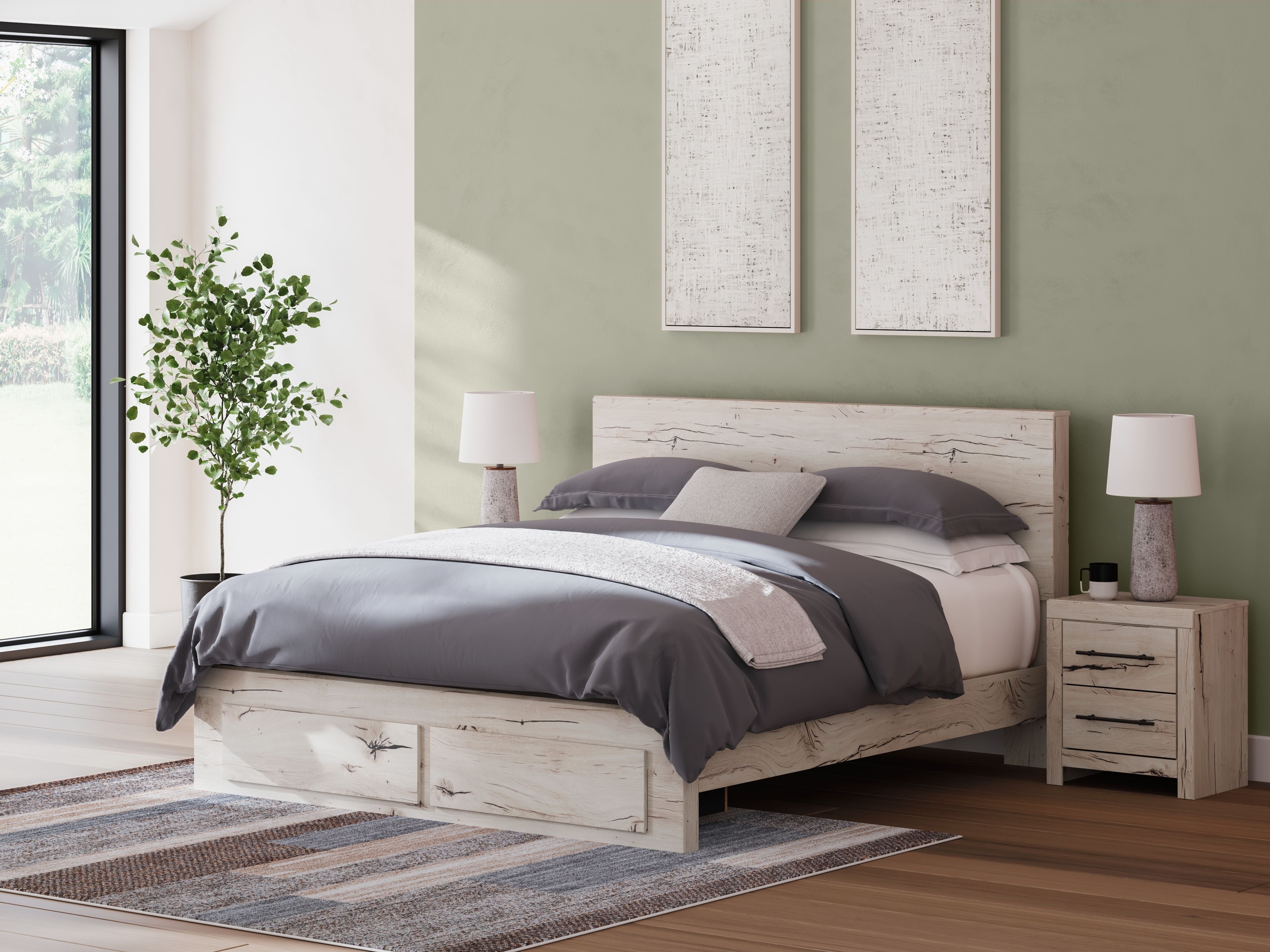 Signature Design by Ashley® Lawroy - Panel Bed With Storage | Meri Furniture