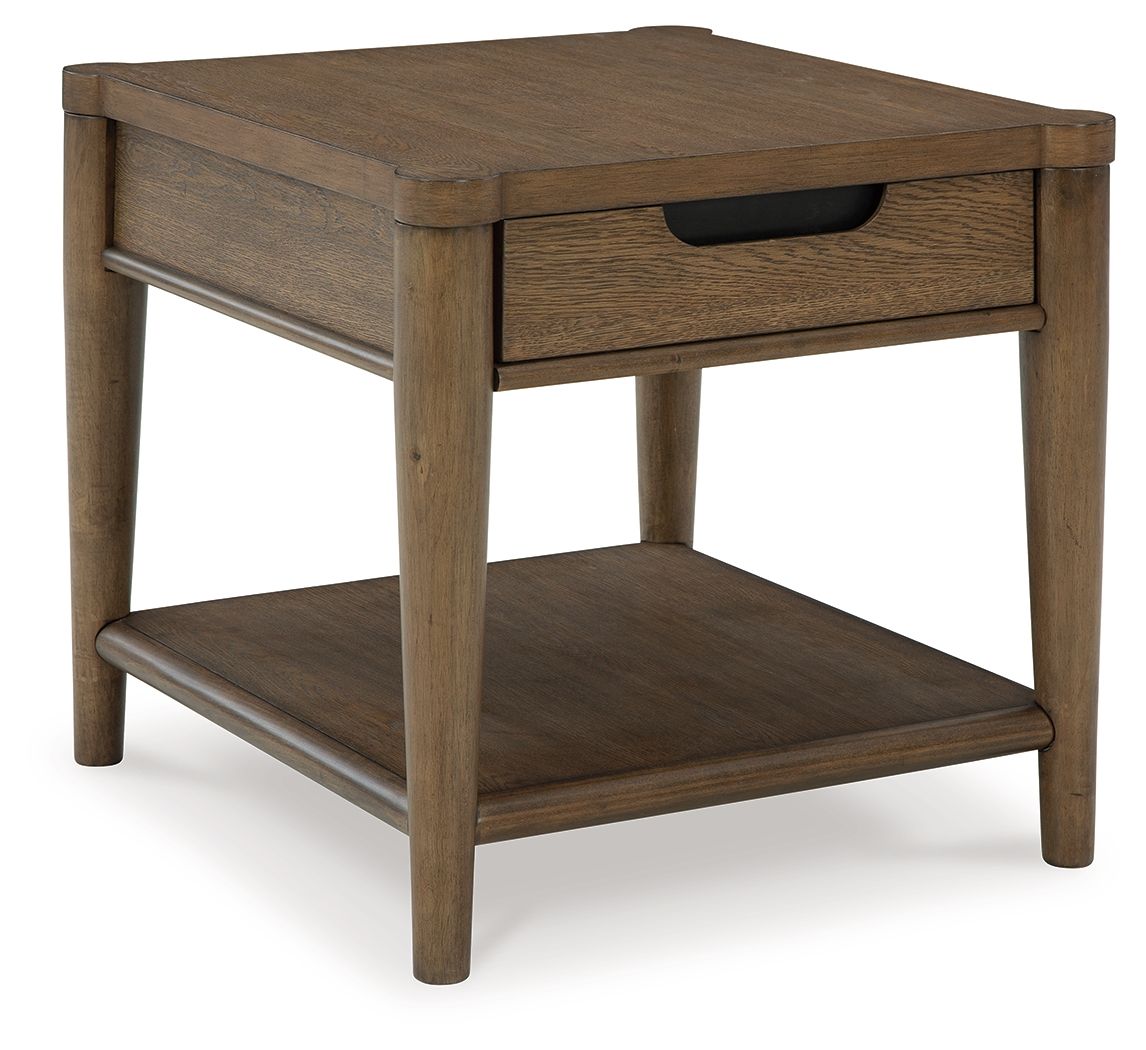 Signature Design by Ashley® Roanhowe - Brown - Rectangular End Table | Meri Furniture