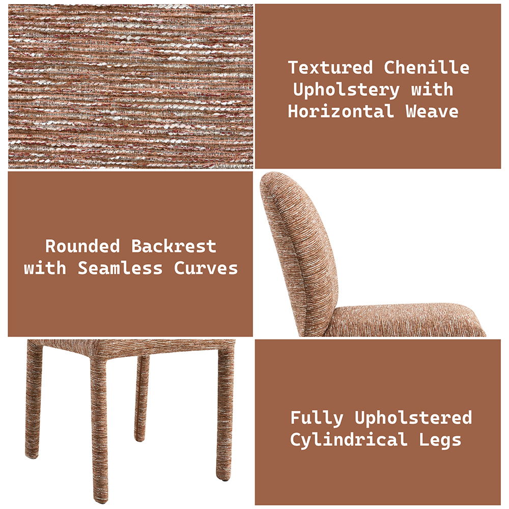 Lidi - Side Chair Set of 2) - Brown Chenille