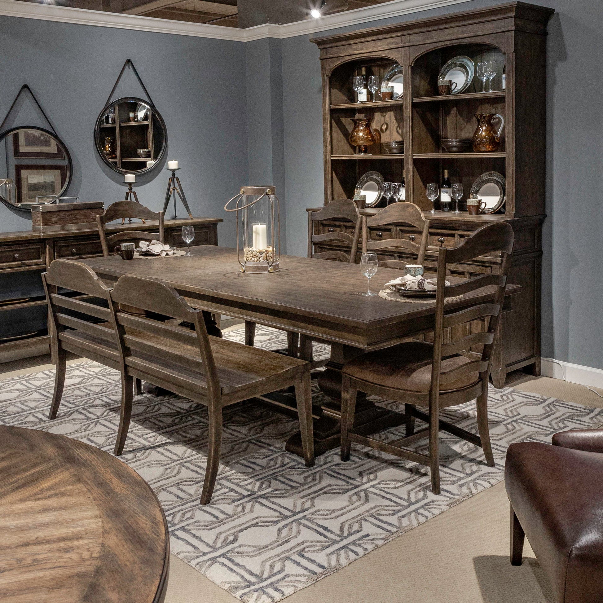 Liberty Furniture Paradise Valley - Trestle Table Set | Meri Furniture