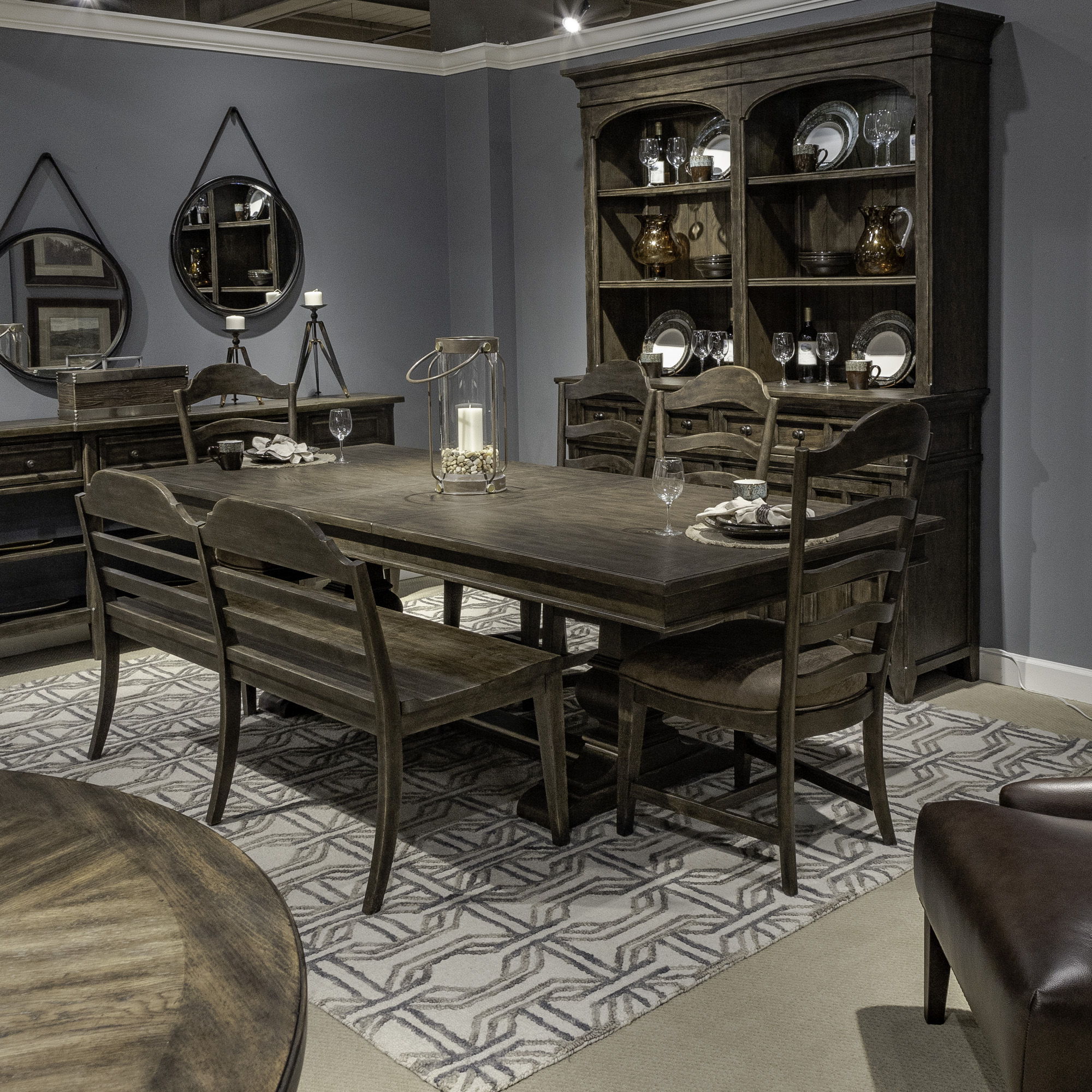 Liberty Furniture Paradise Valley - Trestle Table Set | Meri Furniture