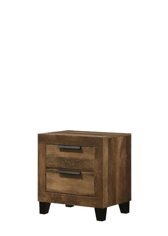 ACME Morales - Nightstand - Rustic Oak Finish | Meri Furniture