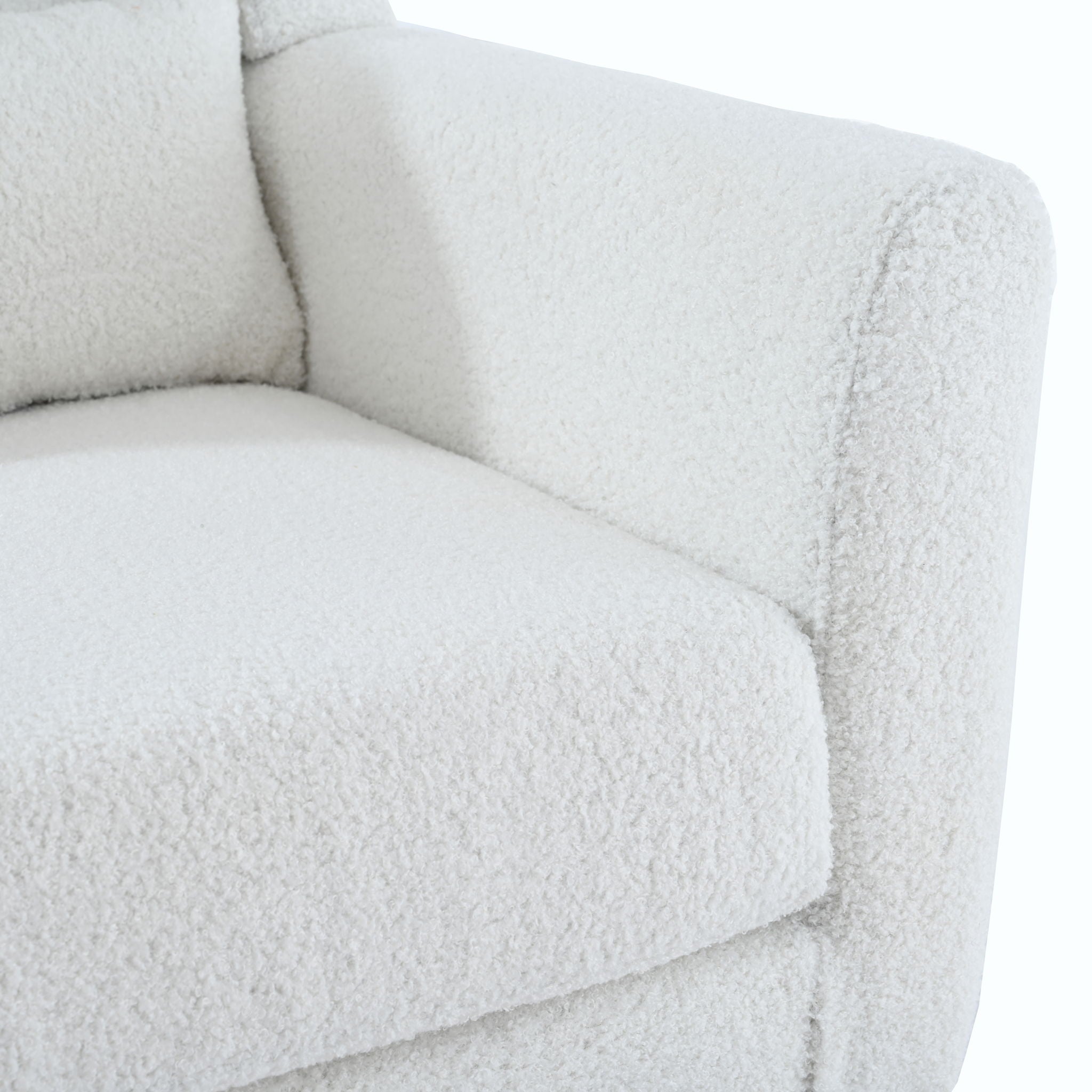 Modern Accent Chair, Chenille Arm Chairs For Living Room, Upholstered Mordern Armchair, Comfy Soft Padded Lounge Chair In Small Space, Bedroom, With Pillow, Solid Wood Leg