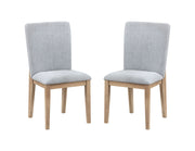 Caspian - Linen And Oak Finish Dining Chair (Set of 2) - Gray