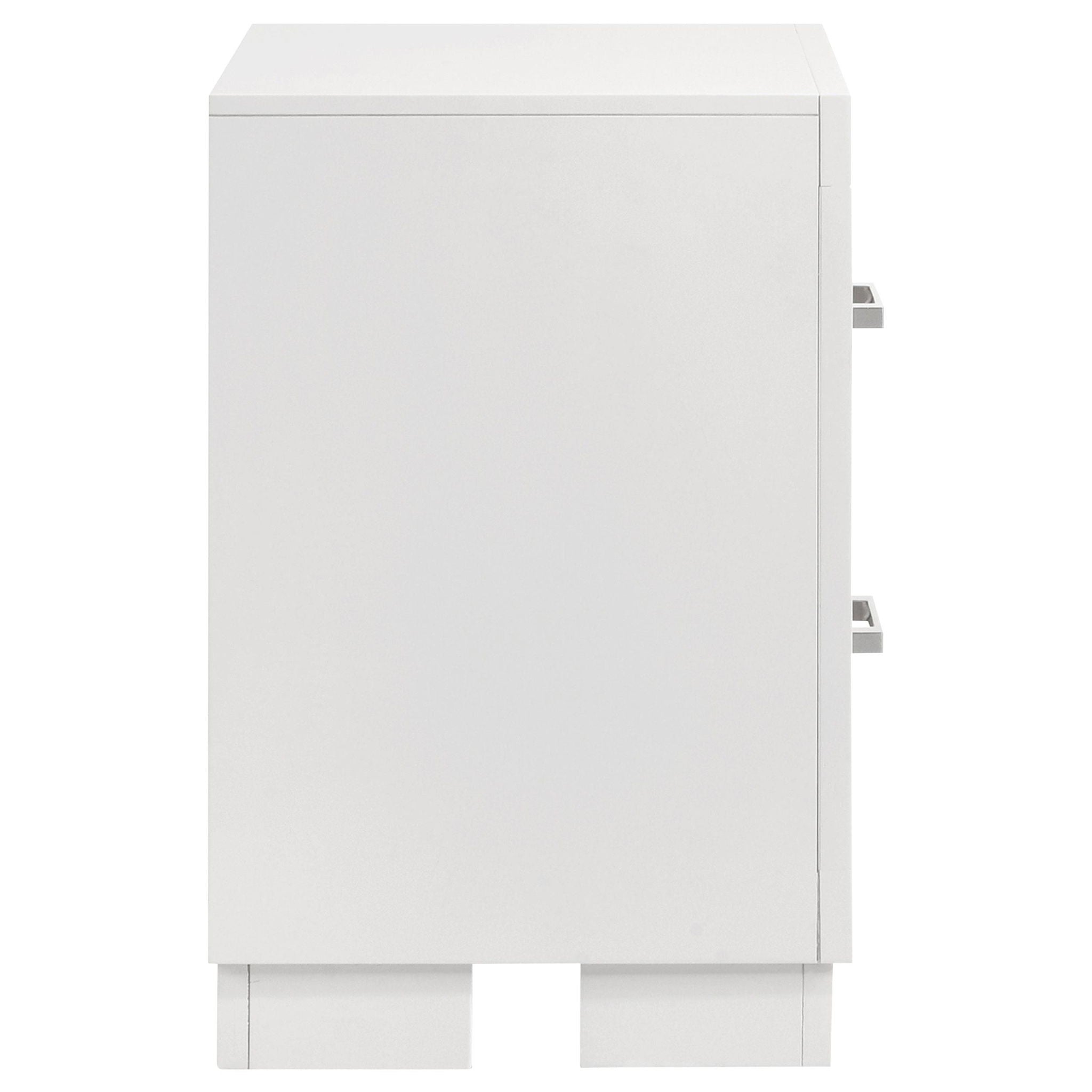 Jessica 2-drawer Nightstand Snow White