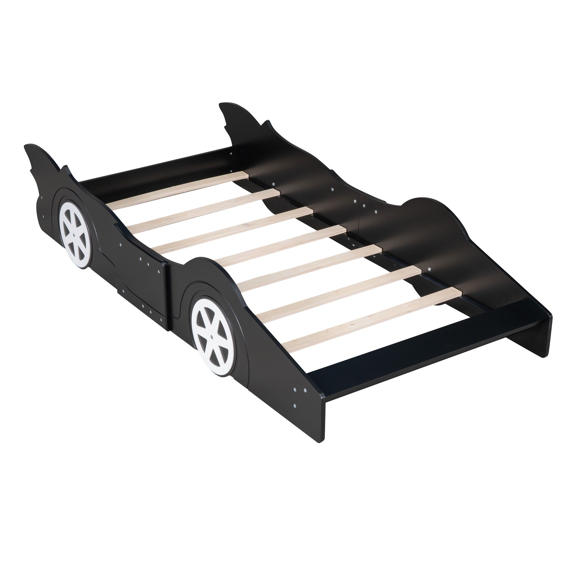 Race Car Shaped Platform Bed & Wheels