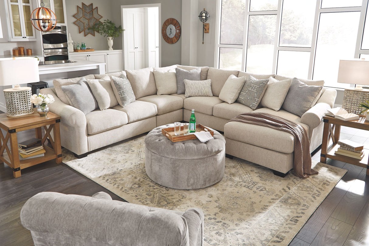 Ashley Furniture Carnaby - Linen - Oversized Accent Ottoman | Meri Furniture