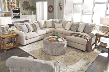 Ashley Furniture Carnaby - Linen - Oversized Accent Ottoman | Meri Furniture
