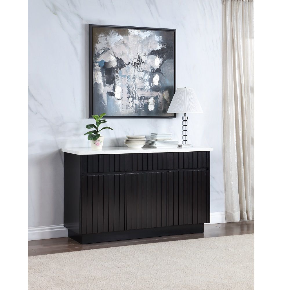ACME Jaramillo - Server - Engineering Black | Meri Furniture