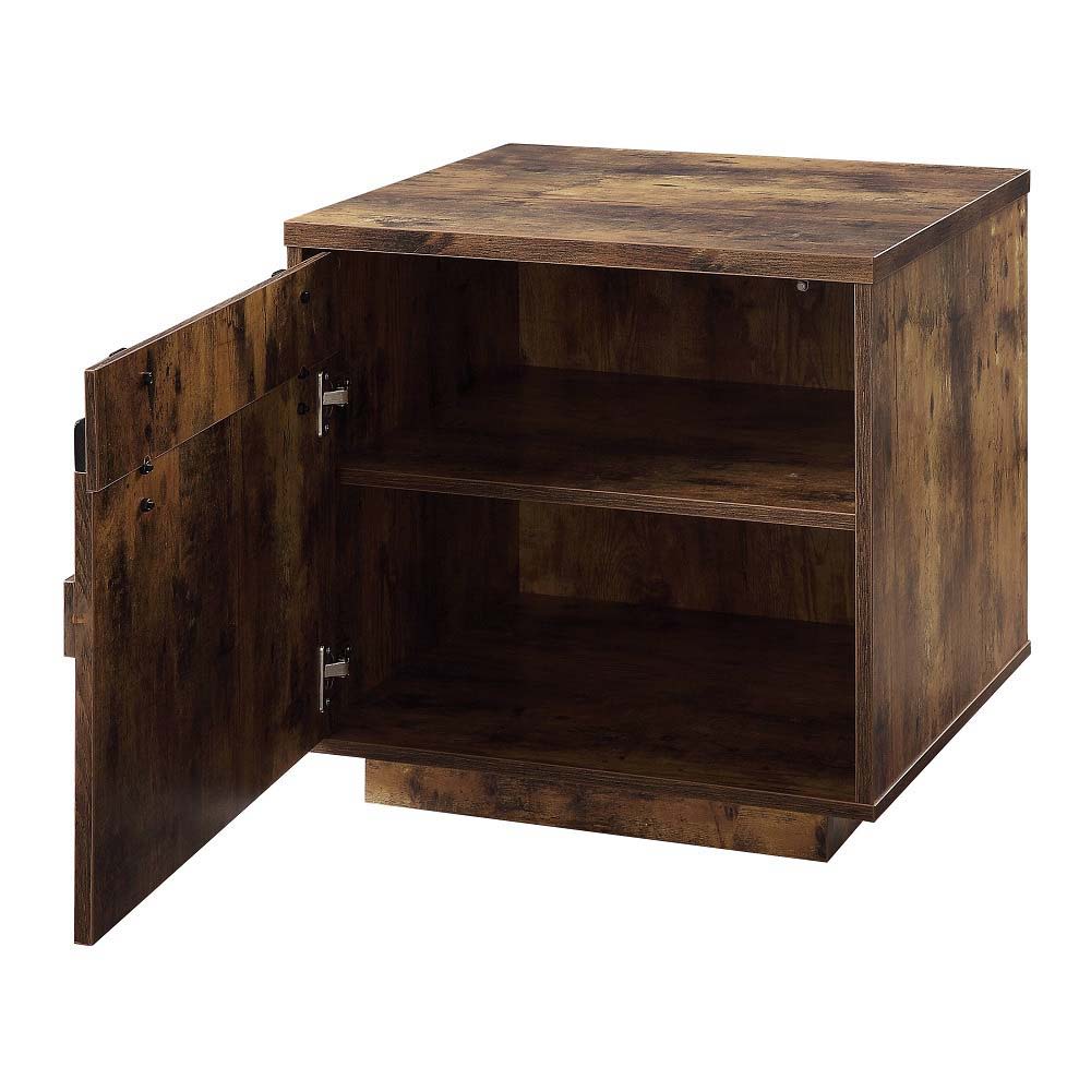 ACME Bellarosa - End Table - Rustic Oak Finish | Meri Furniture
