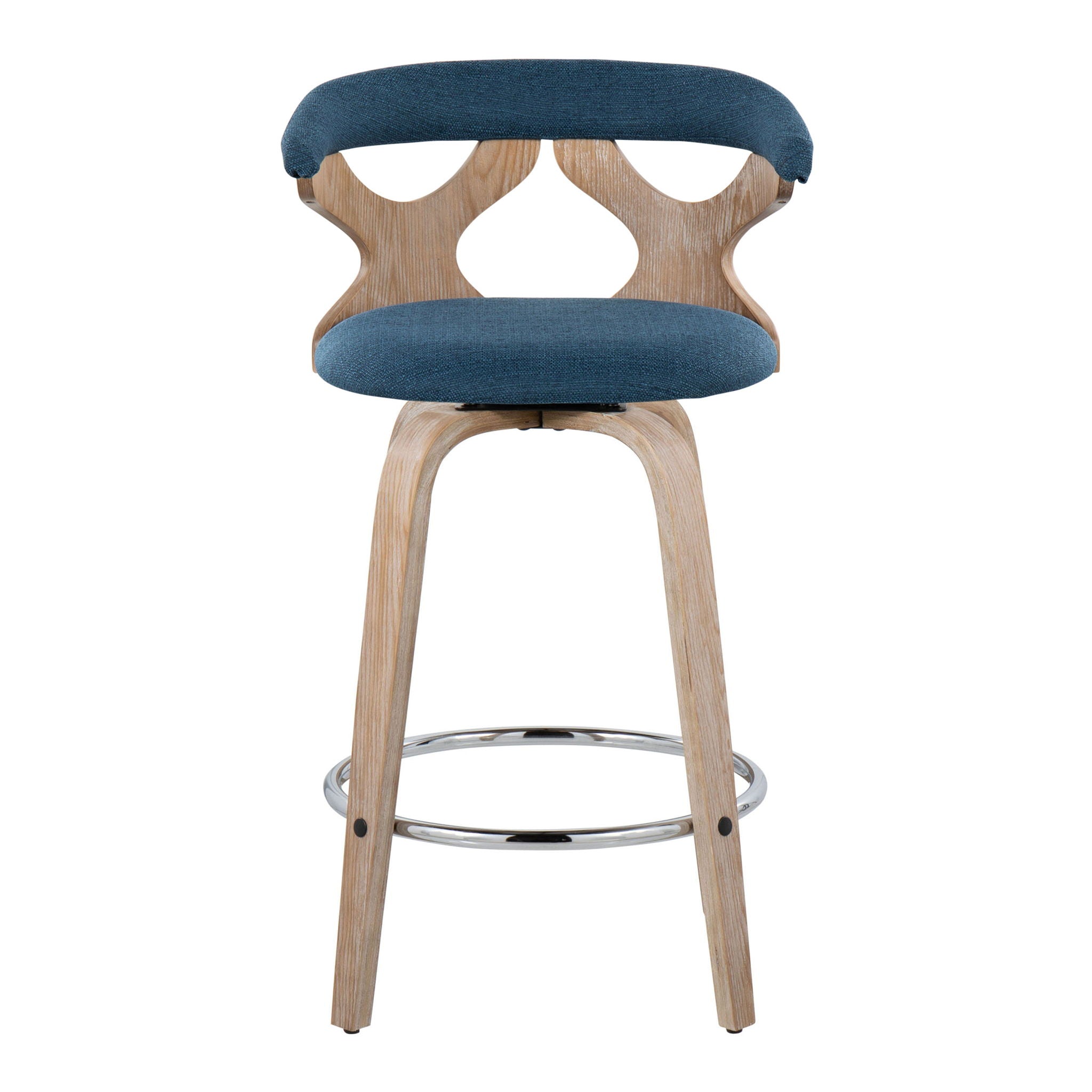 Gardenia - Mid Century Modern Fixed Height Counter Stool With Swivel (Set of 2)