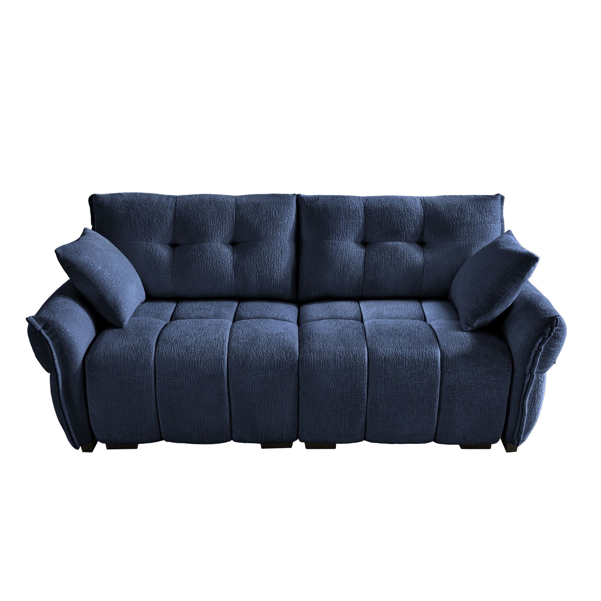 Modern Sofa & Pillows, Textured Cover, High Rebound Cushions