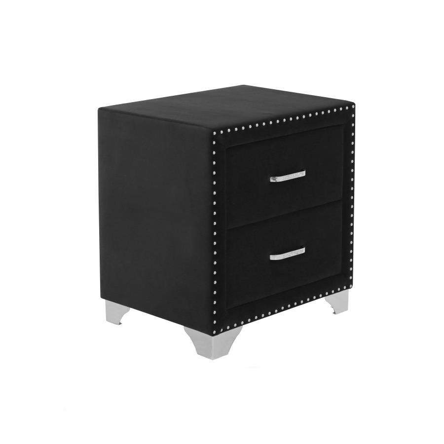 Coaster Fine Furniture Melody - Upholstered 2-Drawer Nightstand | Meri Furniture