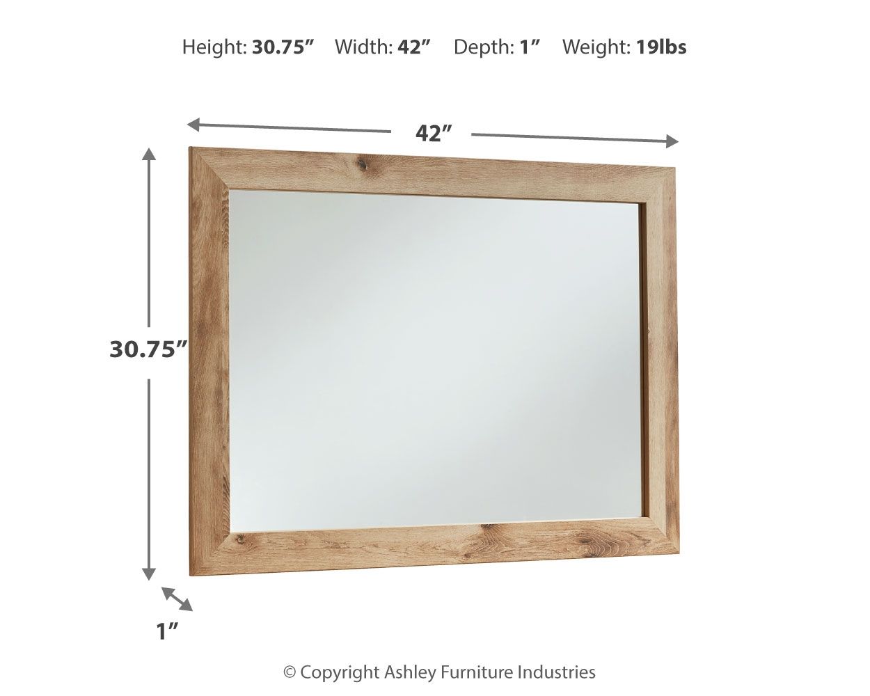Signature Design by Ashley® Hyanna - Tan Brown - Bedroom Mirror | Meri Furniture