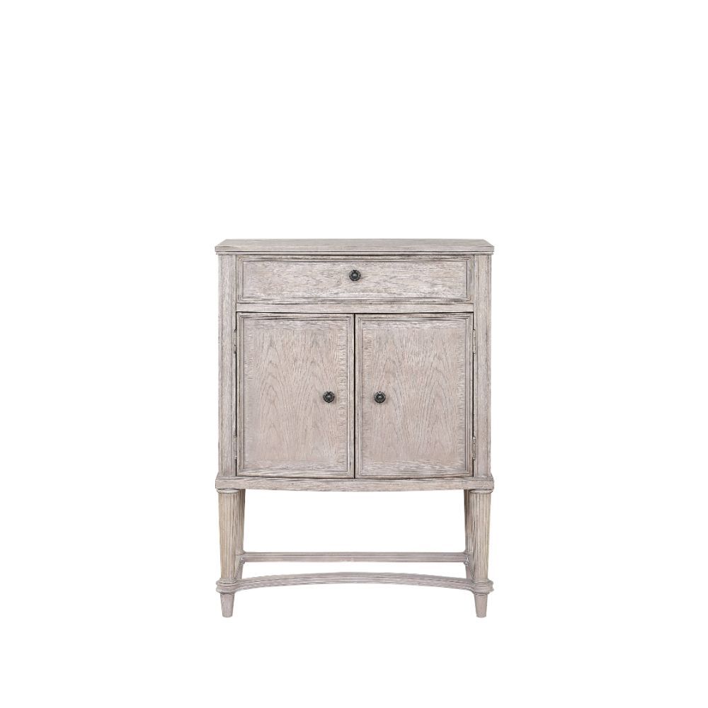 ACME Wynsor - Wine Cabinet - Antique Champagne | Meri Furniture