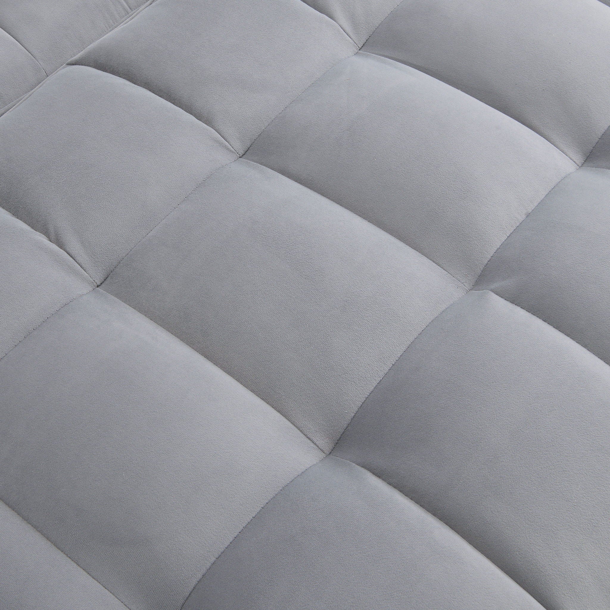 Modern Velvet Loveseat Futon Sofa With Pullout Bed, Adjustable Reclining Backrest, Toss Pillows