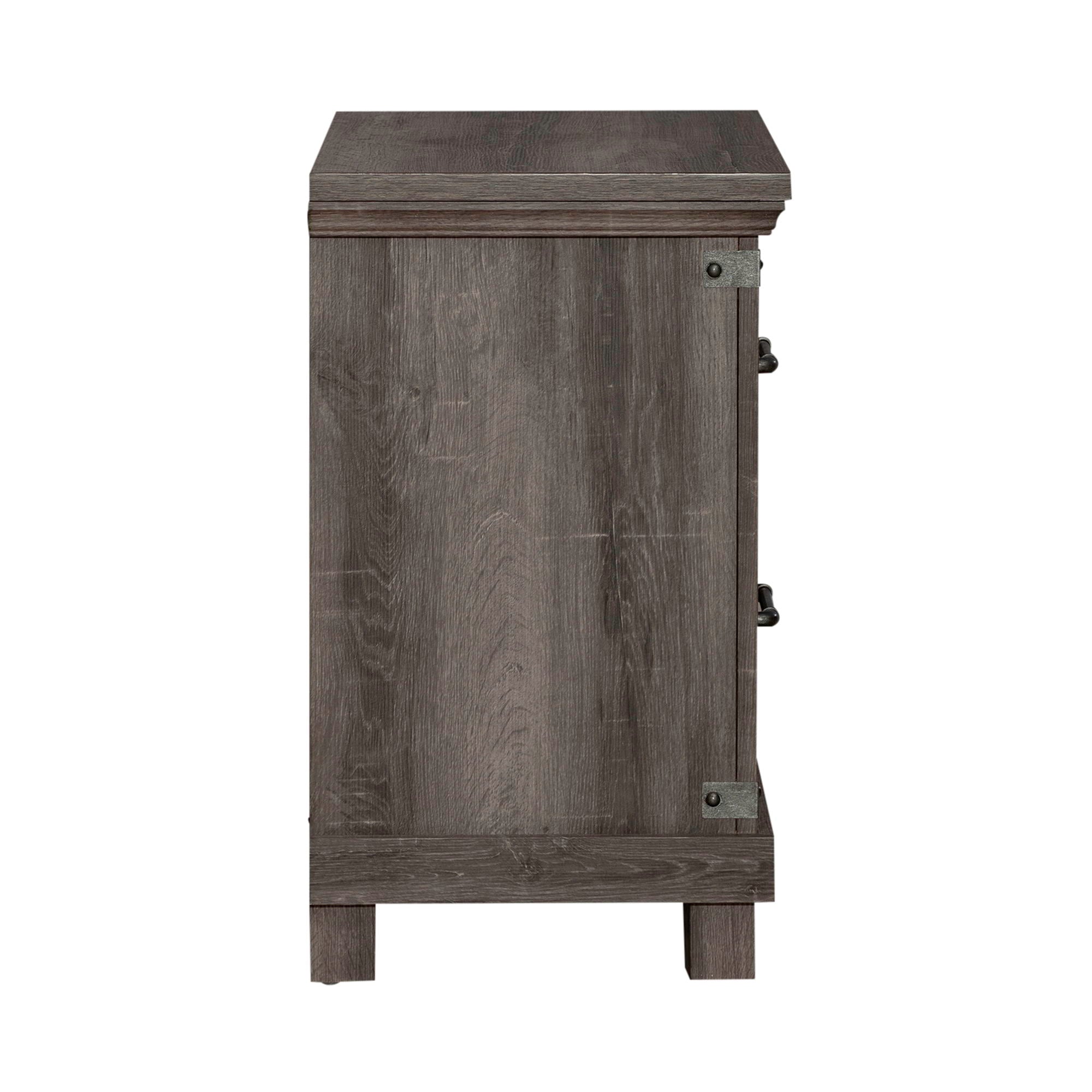 Liberty Furniture Lakeside Haven - Nightstand With Charging Station - Dark Brown | Meri Furniture
